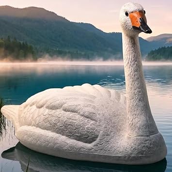 Swan Decoy for Geese Large Floating Swan Decoys for Pool, Pond & Lake