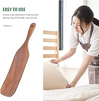 Vista 9 de Herramienta de elevación de colchón de madera para cambio de sábanas, paleta de cama de color café, elevador de colchón que ahorra esfuerzo