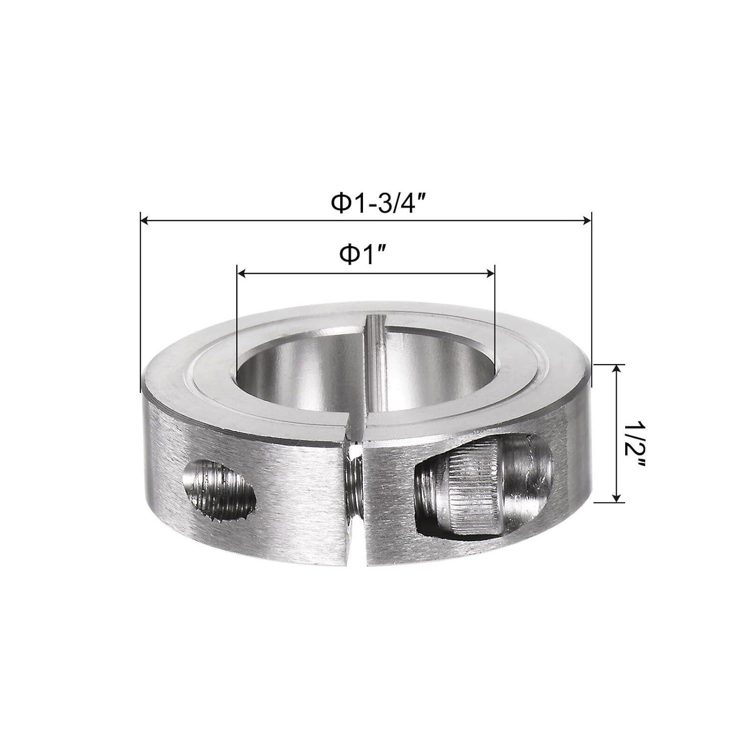 Tool Parts and Accessories Single Split Clamp-On Shaft Collar 1" Bore One-Piece Clamping Collar 1-3/4" OD (#CN-140824-12833)