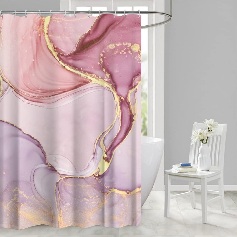 JARAGAR Shower Curtain, Polyester Fabric Waterproof Bathroom Curtains