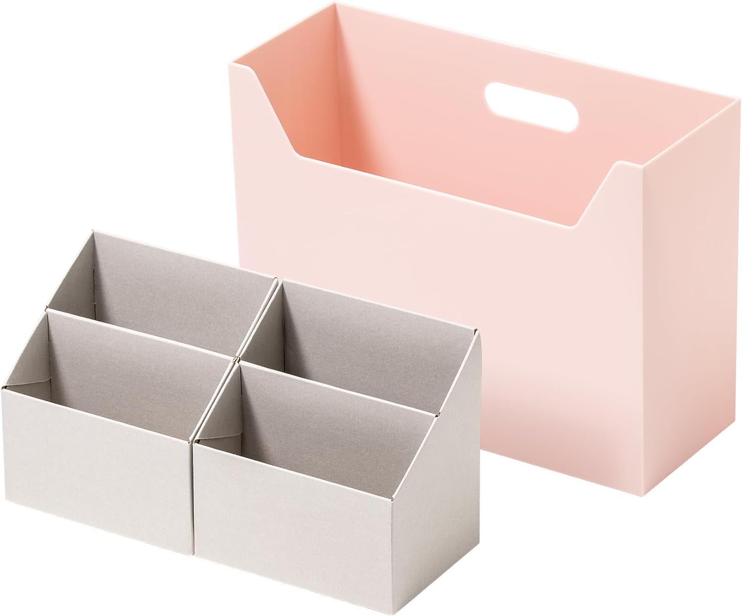 Like-IT MX-29 Storage Case, File Box, Wide, Size Per Piece: Approx. 5.1 x 10.0 x 12.0 inches (13 x 25.3 x 30.7 cm), All Gray, Made in Japan, Tabletop Storage, Standing Storage