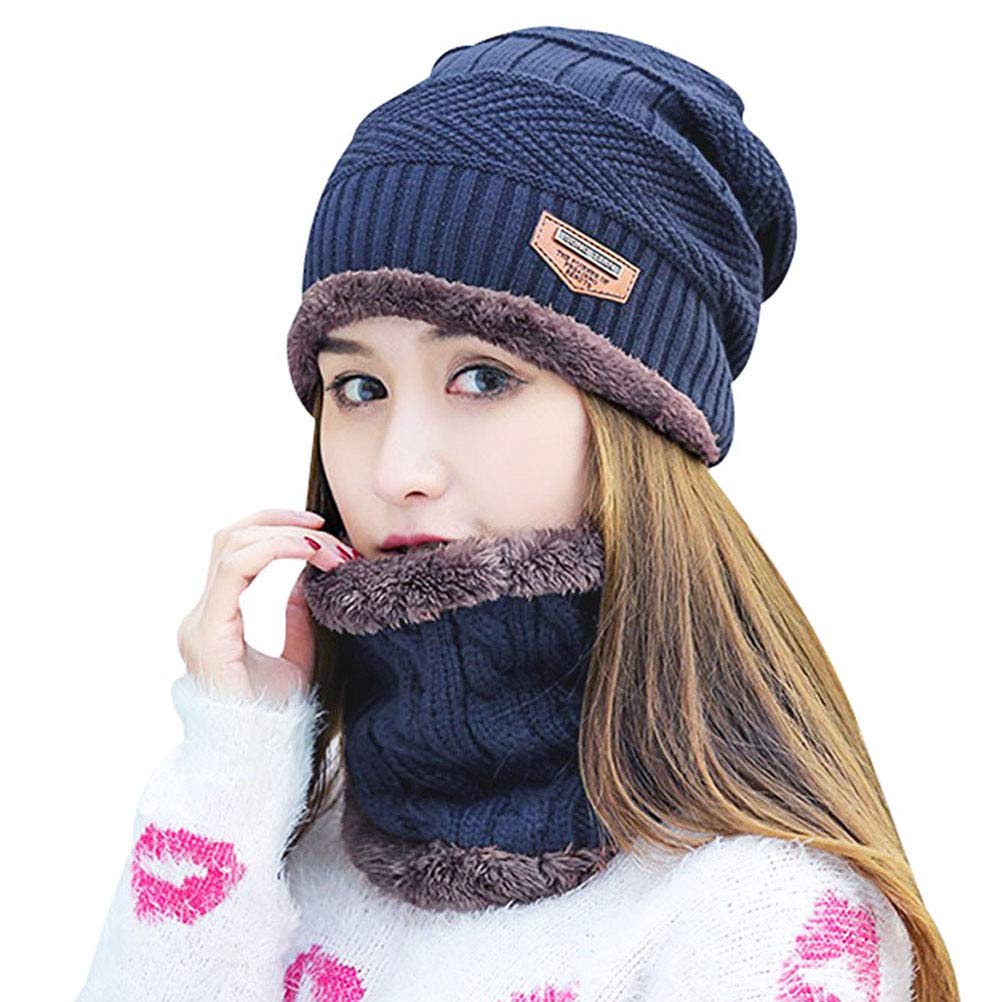 HINDAWI Womens Slouchy Beanie Winter Hat Knit Warm Snow Ski Skull Outdoor Cap