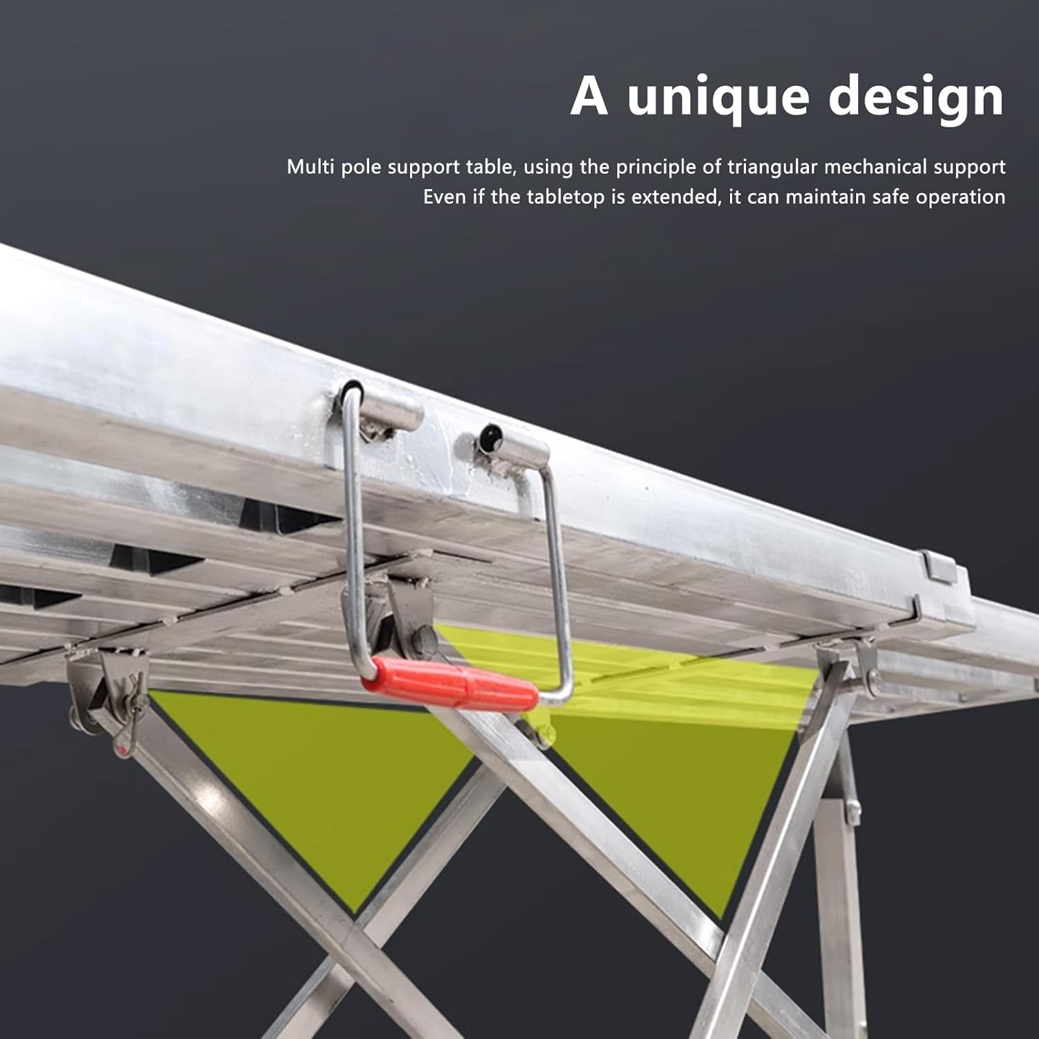 Adjustable Folding Scaffolding Platform for Ceiling Cleaning Painting and Car Washing Portable Equipment with 330 lbs Maximum Load (Scalable 31.4 51.1in)