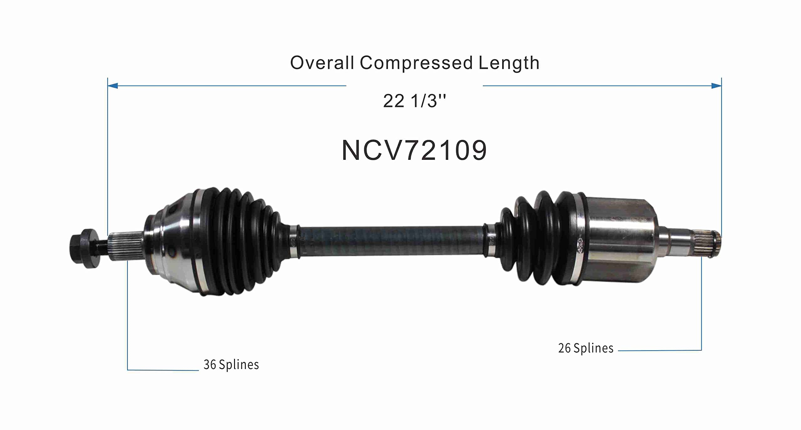 Amazon.com: GSP NCV72109 CV Axle Shaft Assembly - Left Front