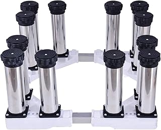 YANJ Support de Porte-réfrigérateur Support Heavy Duty Réglable Lave-Linge Stand Telescopique Longueur télescopique/Largeur 45-68cm Climatiseur Base Accrue 24-27cm Rack Refroidisseur à vin