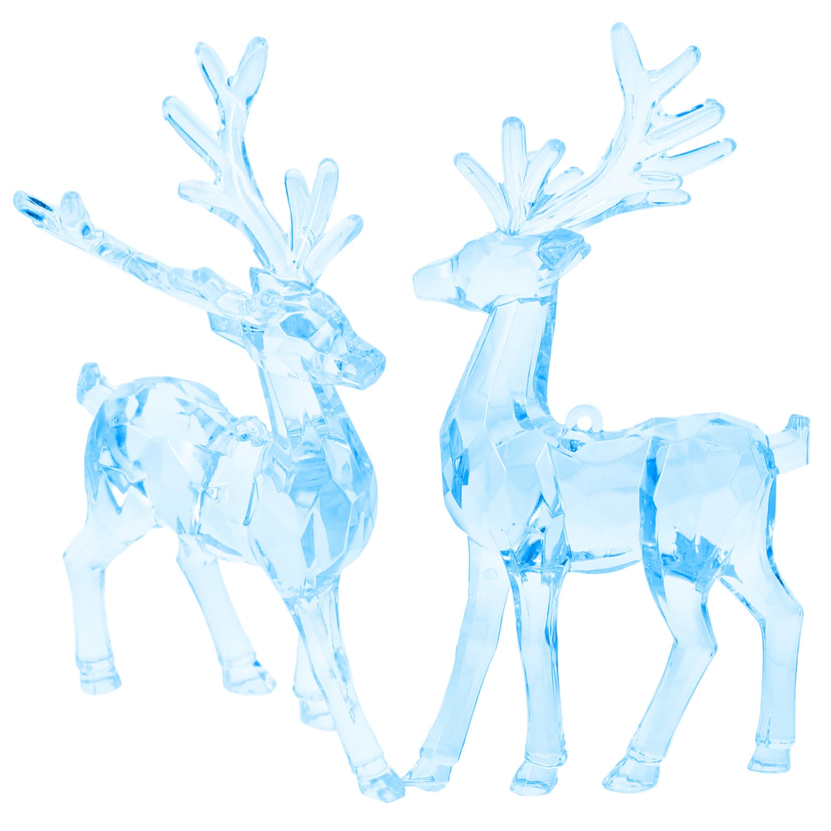 Cabilock 8piezas Adornos Colgantes De Elk Acrílico para Árbol De Navidad De Decoraciones Transparentes y para Ventanas Estantes y Decoraciones De
