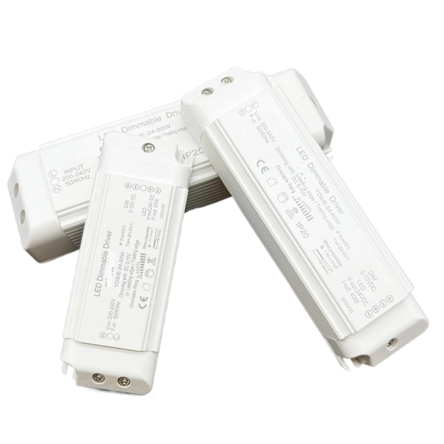 AC240V Triac & 0-10V Dimming 2in1 Constant Voltage LED Dimmable Driver DC12V/24V 20W 40W 60W Power Supply Lighting Transformer(60W,12 V)