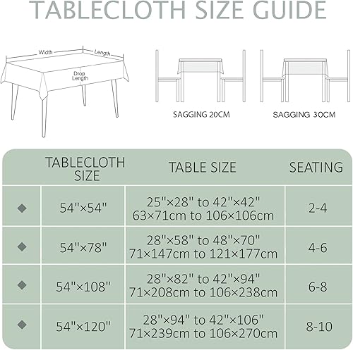 Miniatura 7 de AIRCOWRIE Mantel de vinilo impermeable, para uso rudo, mantel resistente a derrames de aceite, mantel de PVC para uso en interiores y exteriores