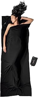 Cocoon Merinoschlafsack Travel Sheet - Merinowolle, Schwarz