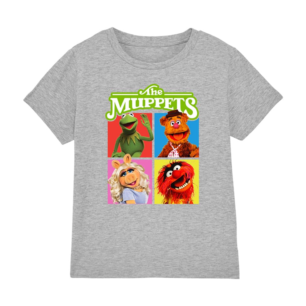Muppets Disney The Character Boxes Kids T-Shirt, Athletic Heather, 5-6Y