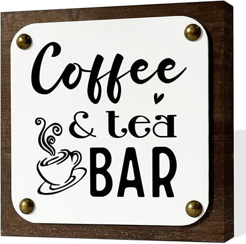 Miniatura 8 de Letrero de madera de café, letreros de caja de madera, decoración de arte, carteles de decoración de café, letrero de citas divertidas de cafés,