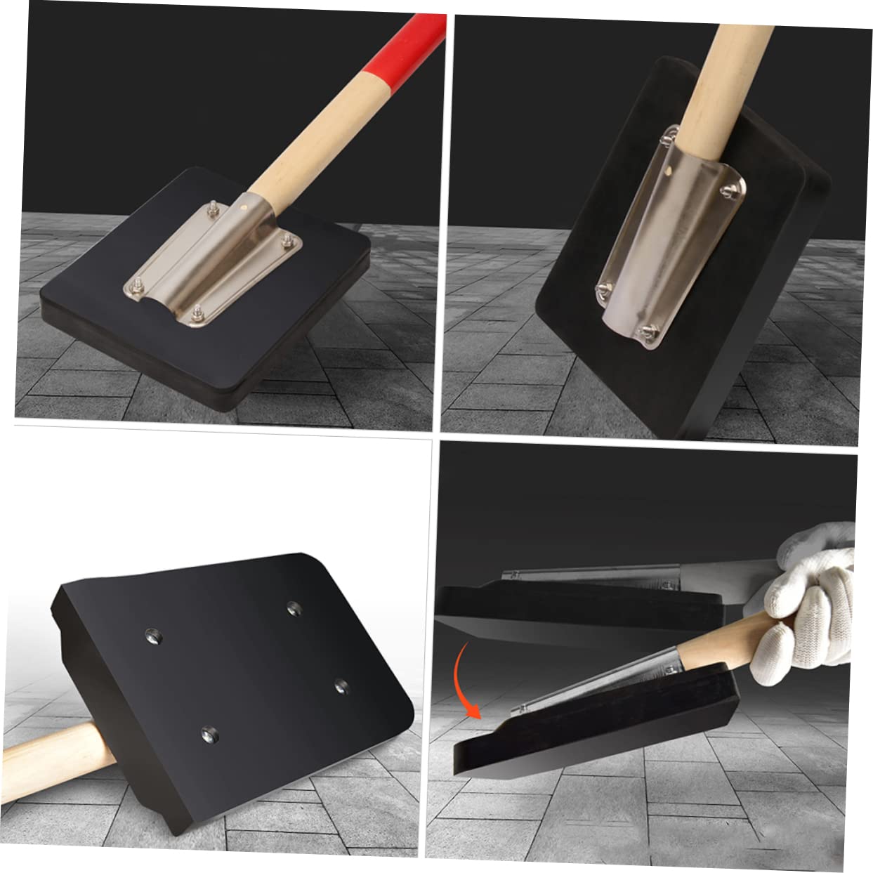 Uonlytech Maillet Caoutchouc Pour Pavage Outil De Construction Marteau Caoutchouc Aplanir Carreaux Poignée Ronde Bois