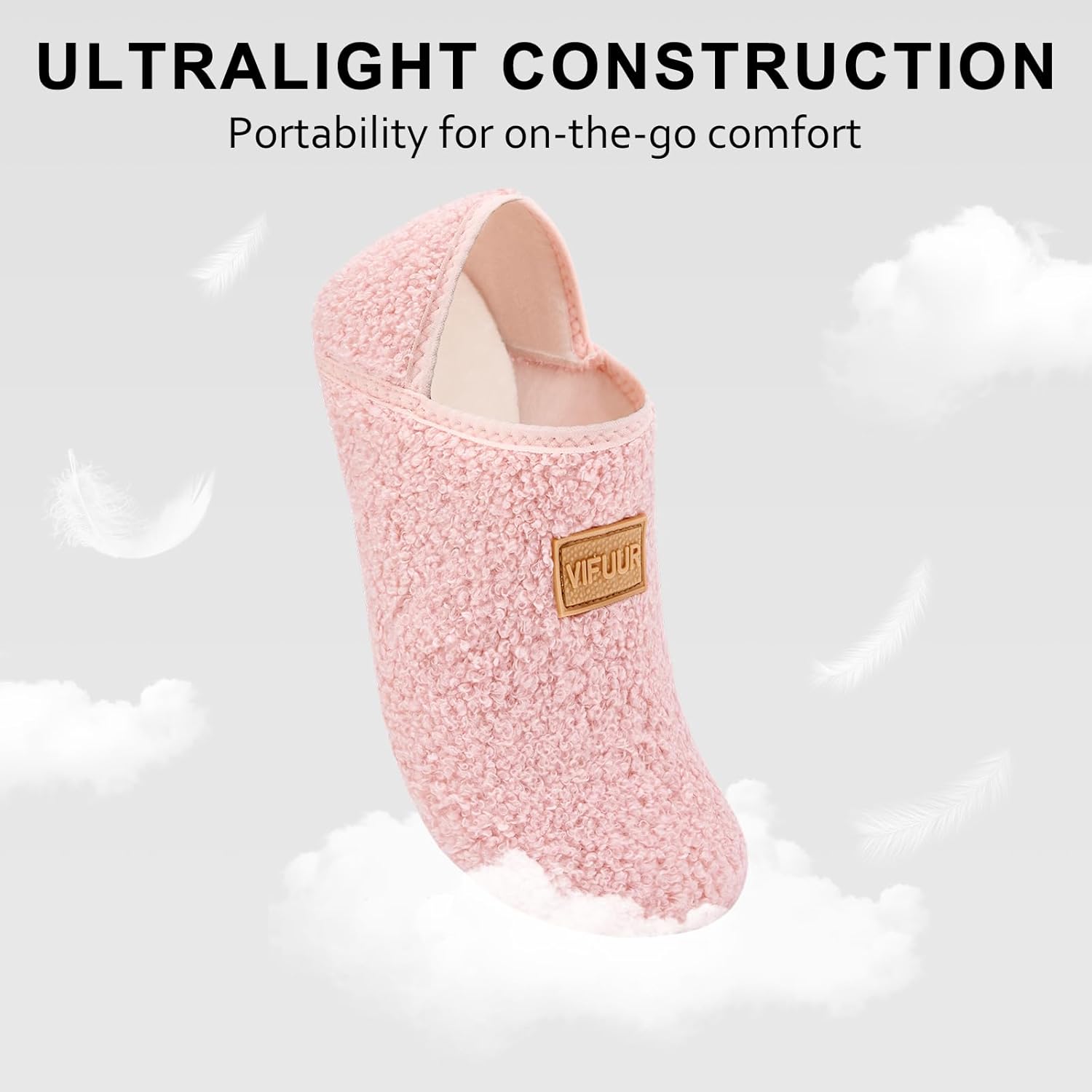 VIFUUR House Slippers for Women Men Slip on Indoor Barefoot Slipper Socks Fuzzy Cozy Sock Shoes for Home Bedroom Travel - Image 5