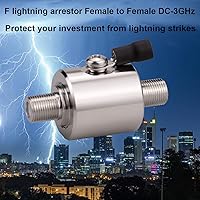 Vista 2 de Tipo F Pararrayos Hembra a Hembra 75 ohmios Celular 2G 3G 4G LTE CATV Satélite con 90V Tubo de Gas Coaxial Lightning Aresster