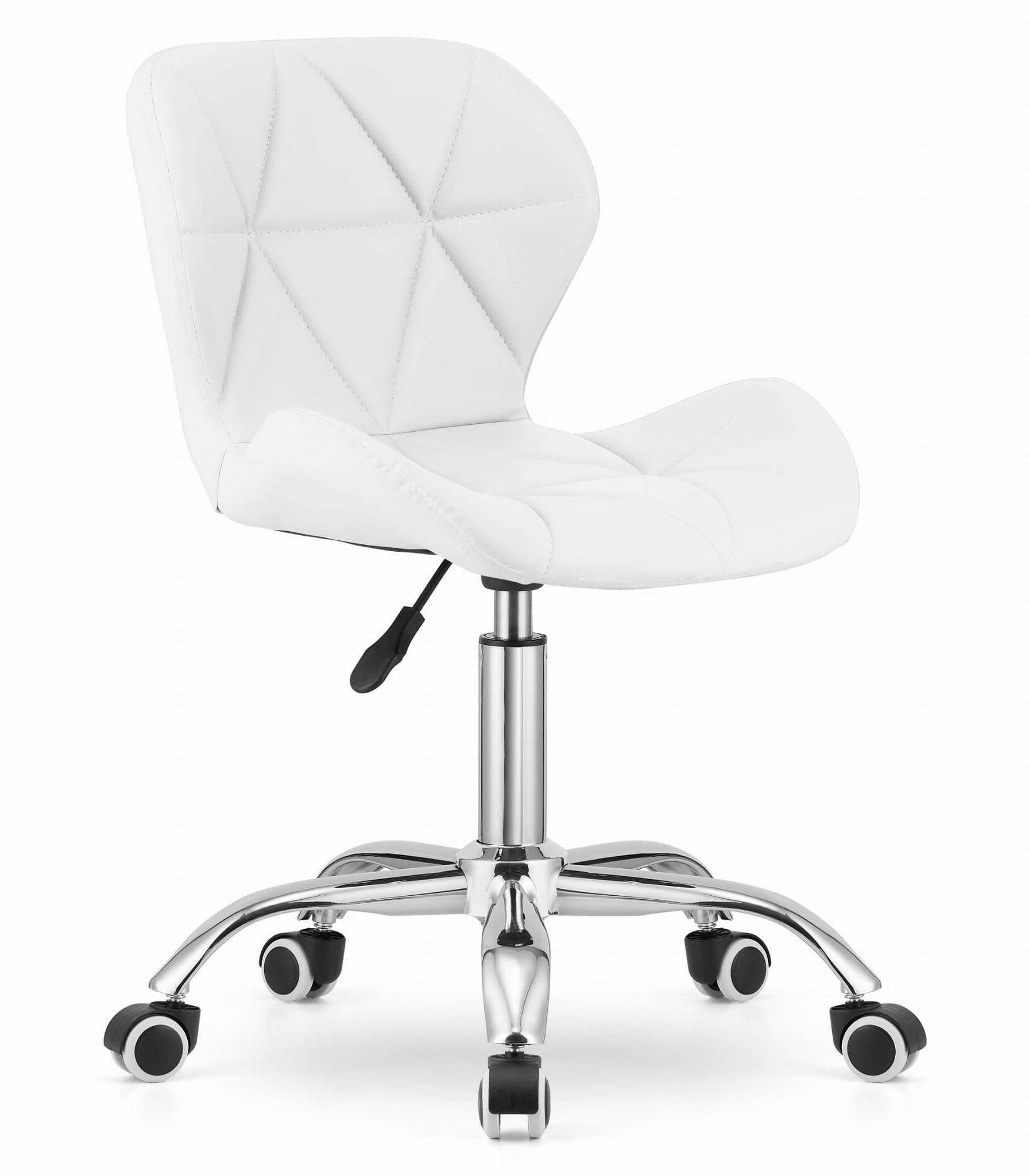Chaise Similicuir Bureau Confort Pied Chromé Noir