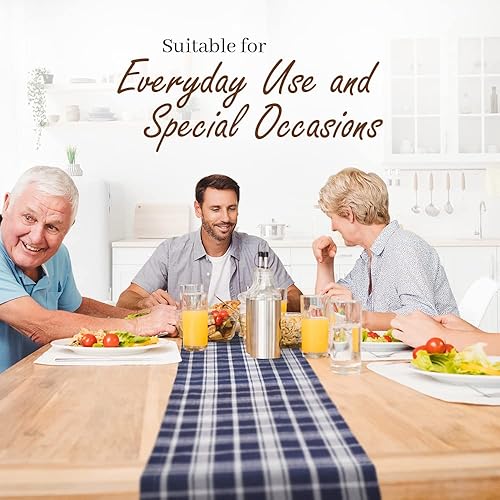 Miniatura 7 de Yourtablecloth - Camino de mesa (algodón), diseño a cuadros