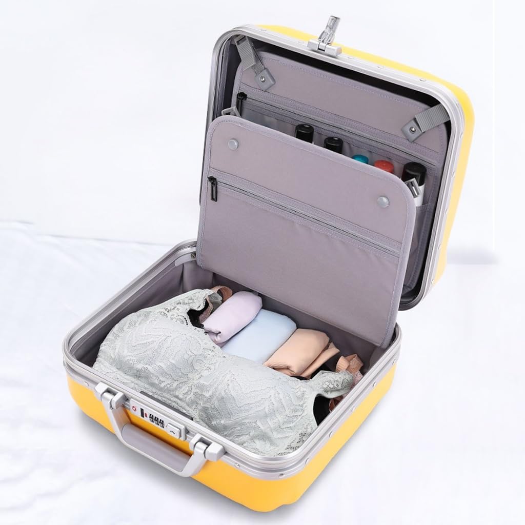 Portable Cosmetic Case Small Password Box Suitcase Mini Travel Case Storage Bag(Pink)