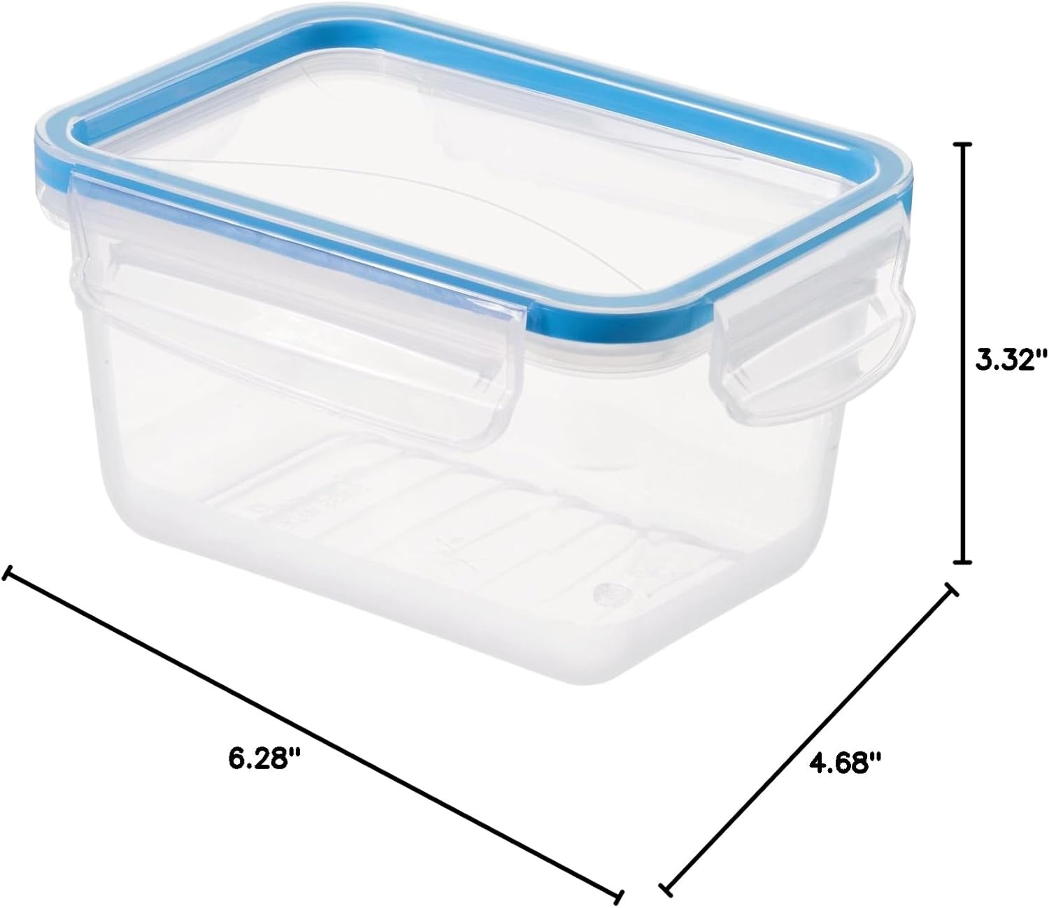 Rotho Fridge Box Click & Lock-Plastics (PP), 0.75 L, Blue