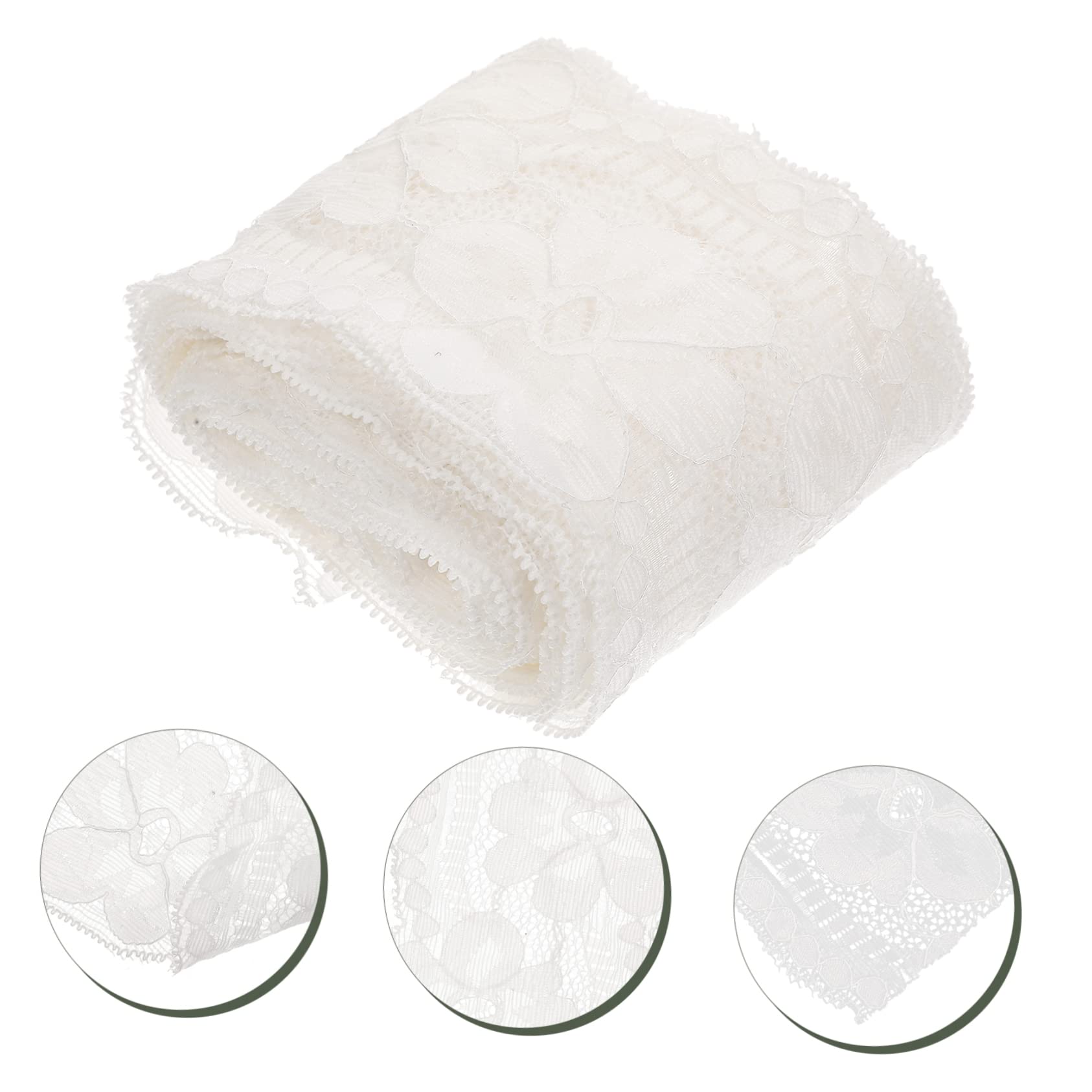 EXCEART 4piezas Lazo De Encaje Elástico Para Manualidades y Ropa Adorno De Costura Para Vestidos Decoración De