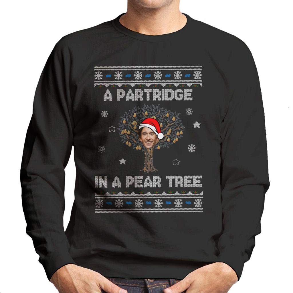 Cloud City 7 Men's Black Alan Partridge In A Pear Tree Sweatshirt