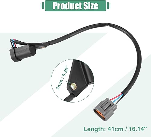 Miniatura 4 de X AUTOHAUX Sensor de posición del cigüeñal del coche ZL01-18-221A para Mazda Miata 1999-2005