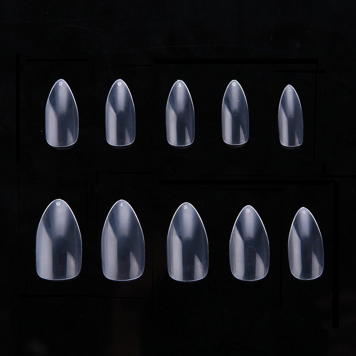 Makartt 500pcs Clear Sharp End Nails