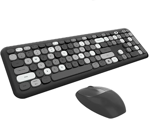 Microcase Mofii 666 2.4G Kablosuz Karışık Renkli Klavye ve Mouse Set-AL4185 (Pembe)