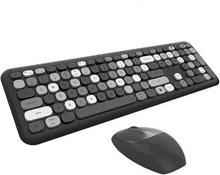 Microcase Mofii 666 2.4G Kablosuz Karışık Renkli Klavye ve Mouse Set-AL4185 (Pembe)