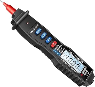 A3003 Digital Pen Multimeter Professional 4000 Counts Smart Meter with NCV AC/DC Voltage Resistance Capacitance Testers(Black)