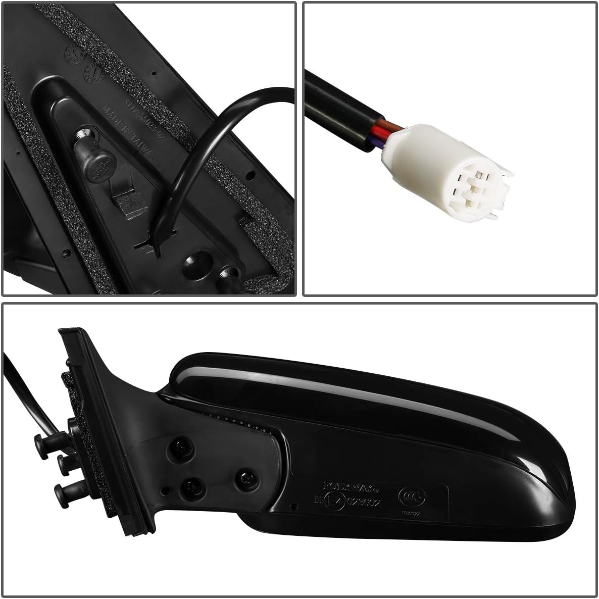 Auto Dynasty TO1320255 OE Style Powered Driver/Left Side View Door Mirror Compatible with Toyota Prius 04-09