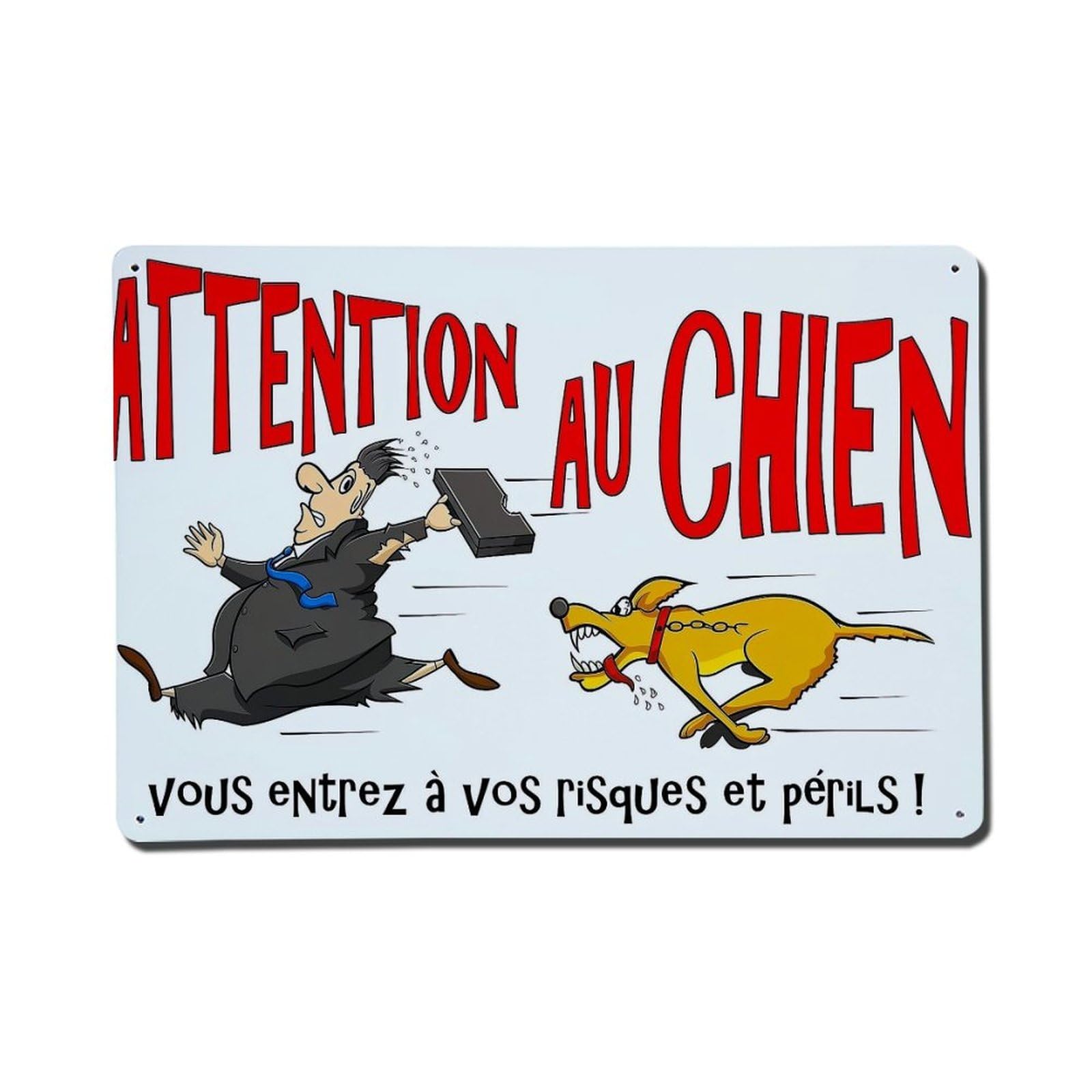 Beware of The Dog Dog Warning Vintage Tin Sign Retro Metal Wall Decor Metal Poster, Home Bar Garage Farmhouse Cafe Wall Art Decoration 8x12Inches