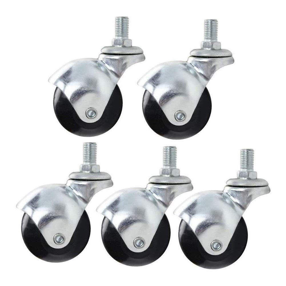 Ruedas giratorias de bola Ruedas giratorias Ruedas Ruedas for muebles Ruedas universales de goma Rodillo de bola Rosca M10 y pasador M11 2 pulgadas 50 mm Adecuado for silla de oficina con rued