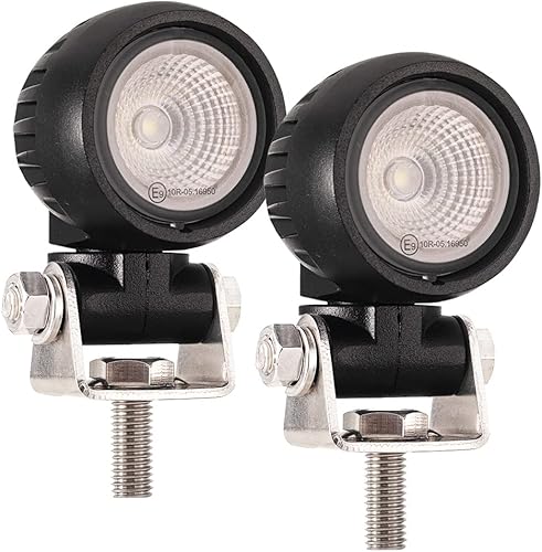 Vaina LED antiniebla redonda superbrillante de 2 pulgadas para motocicleta, haz de inundación de largo alcance blanco frío de 6000 K, carcasa de