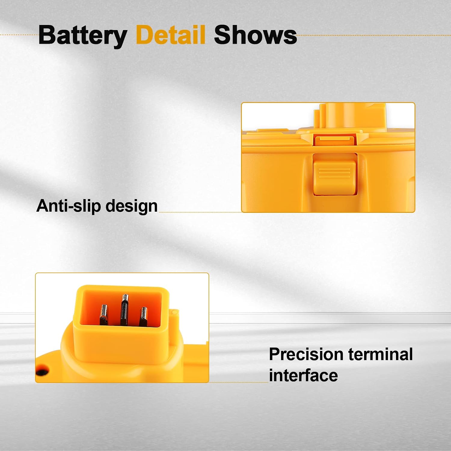 Masione 2 Pack 4.6Ah DC9096 Batteries Replacement for Dewalt 18V Battery DC9099 DC9098 DC9096 DW9099 DW9096 DW9098 DC9181 Battery （Random Color）