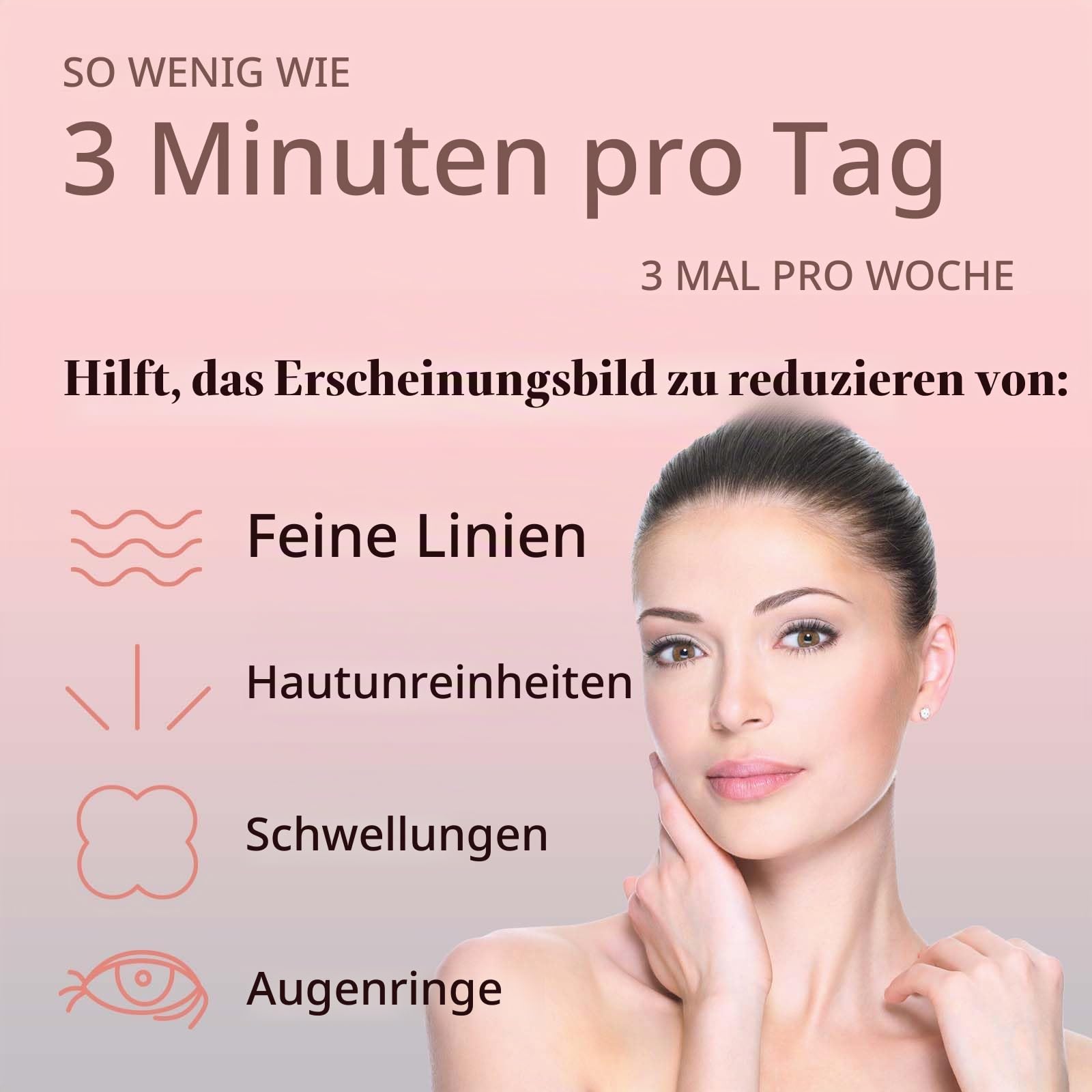 4-in-1-Lichttherapiestab, Rotlichttherapie für Gesicht und Hals, Mikrostrom-Gesichtsgerät für Anti-Aging, Gesichts- und Augenmassagegerät, Hautpflege
