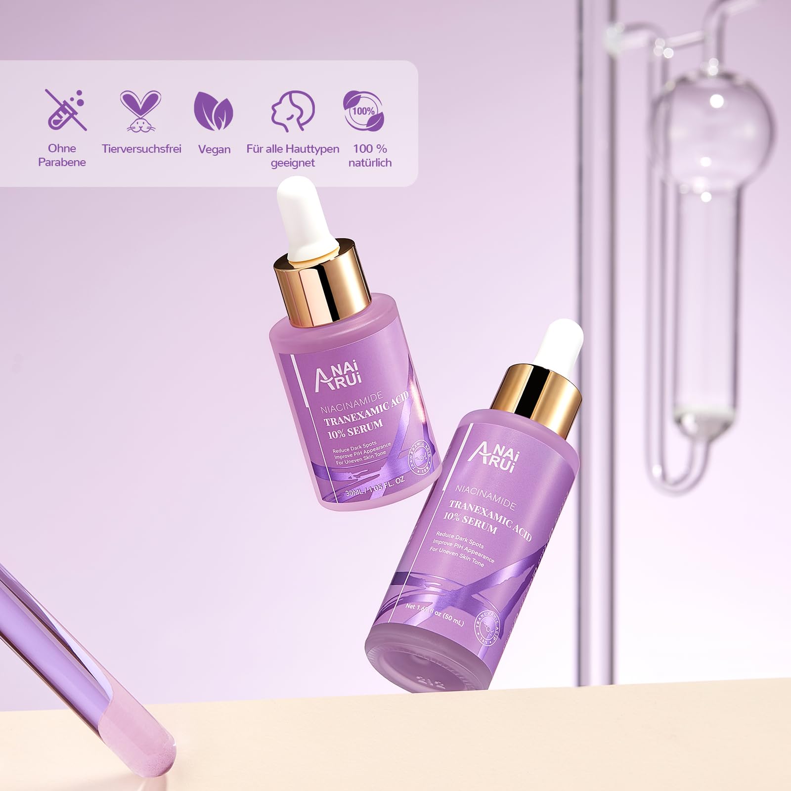 ANAiRUi 10% Tranexamic Acid Serum 50 ml, Dark Spot Correcting Serum with Tranexamic Acid + Hyaluronic Acid + Niacinamide - Image 4