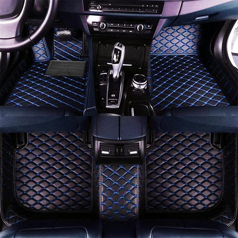 NYWGS Customize All-Weather Protection Luxury Leather Floor Mats for Cars SUVs and Trucks According to Automotive Model Black