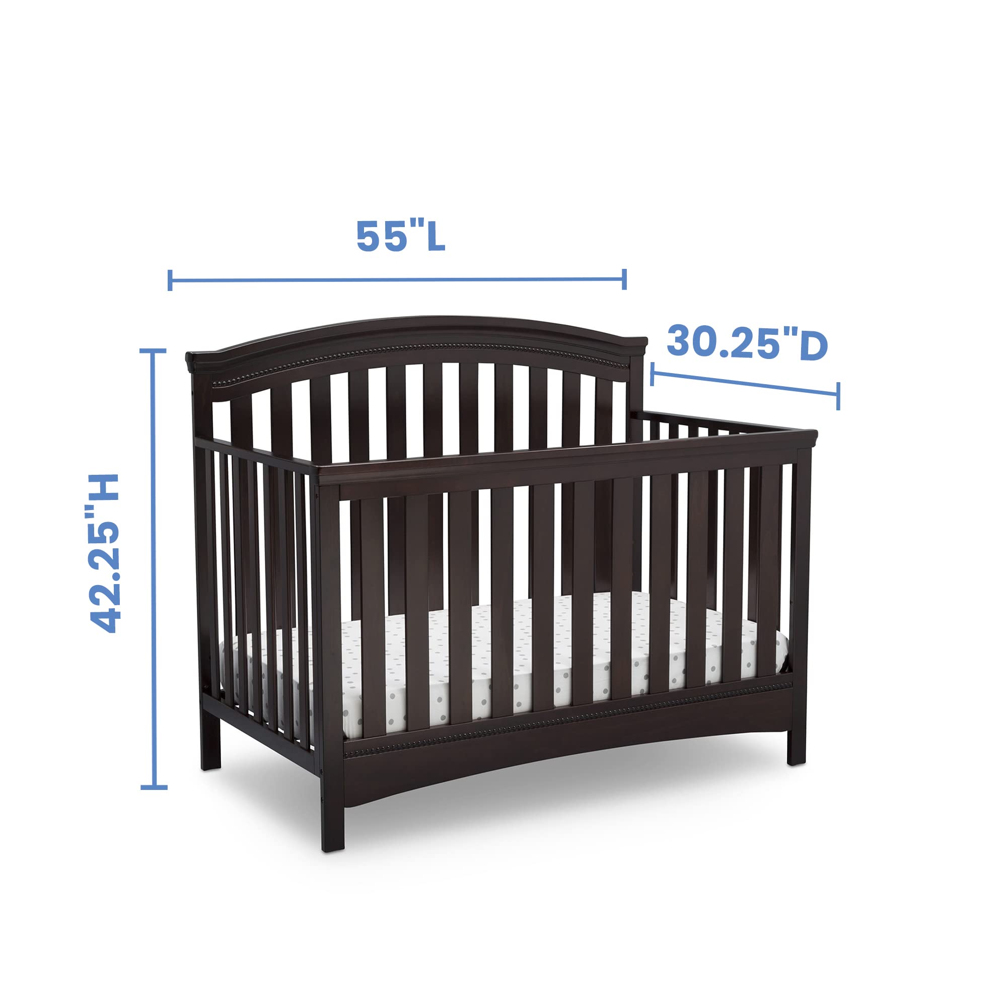 Delta Children Emerson 4-in-1 Convertible Crib