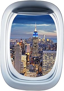 Toyvian 1Pc Adesivos De Parede Removíveis Papel De Parede Mural Decoração Infantil Adesivos De Vidro 3D Vitrine Removíveis Arte Da Parede Paisagem Janela Casa Adesivo Decalque Da Parede