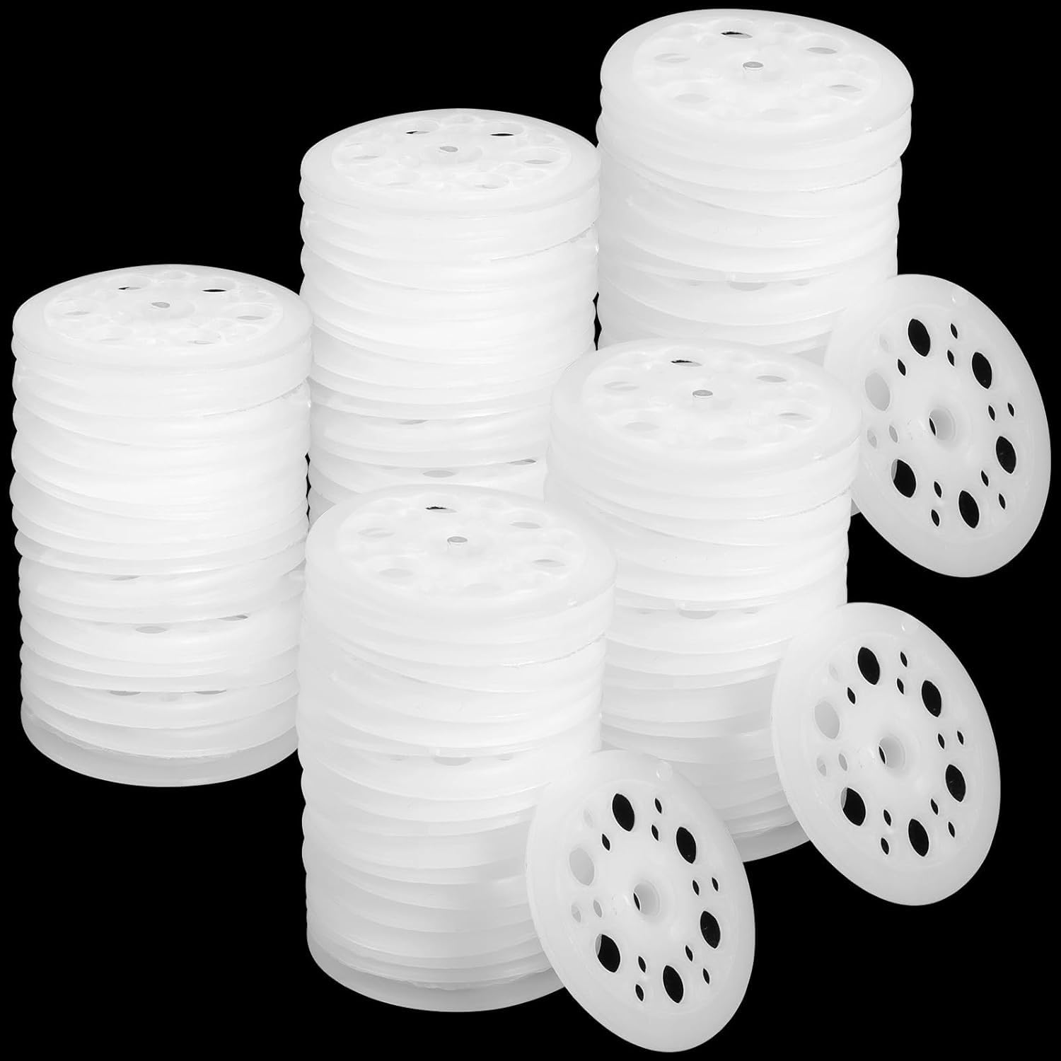 Podkładki plastikowe 400szt Podkładki plastikowe 46mm Podkładki z polipropylenu do mocowania i podtrzymywania izolacyjnych paneli piankowych (400)