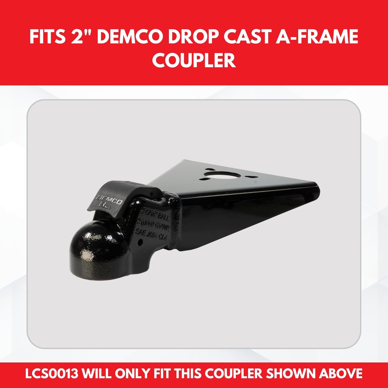 LCS0013-2" Demco Drop Cast A-Frame Coupler Lock - Made in USA, Includes 3 Keys