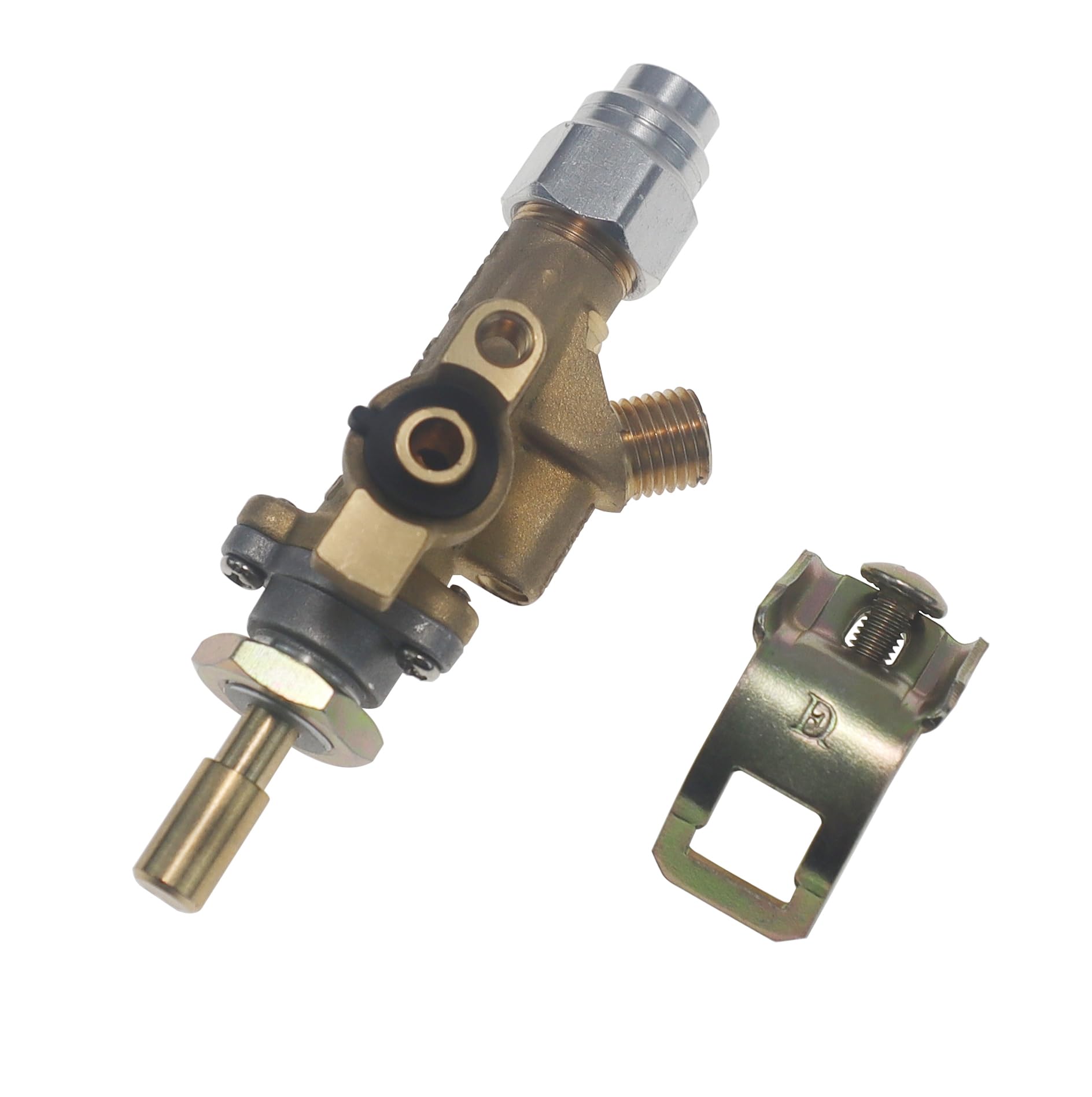 METER STAR Válvulas de seguridad de latón para barbacoa con imán Orkli Salida de gas con rosca 7/16"-20UNF