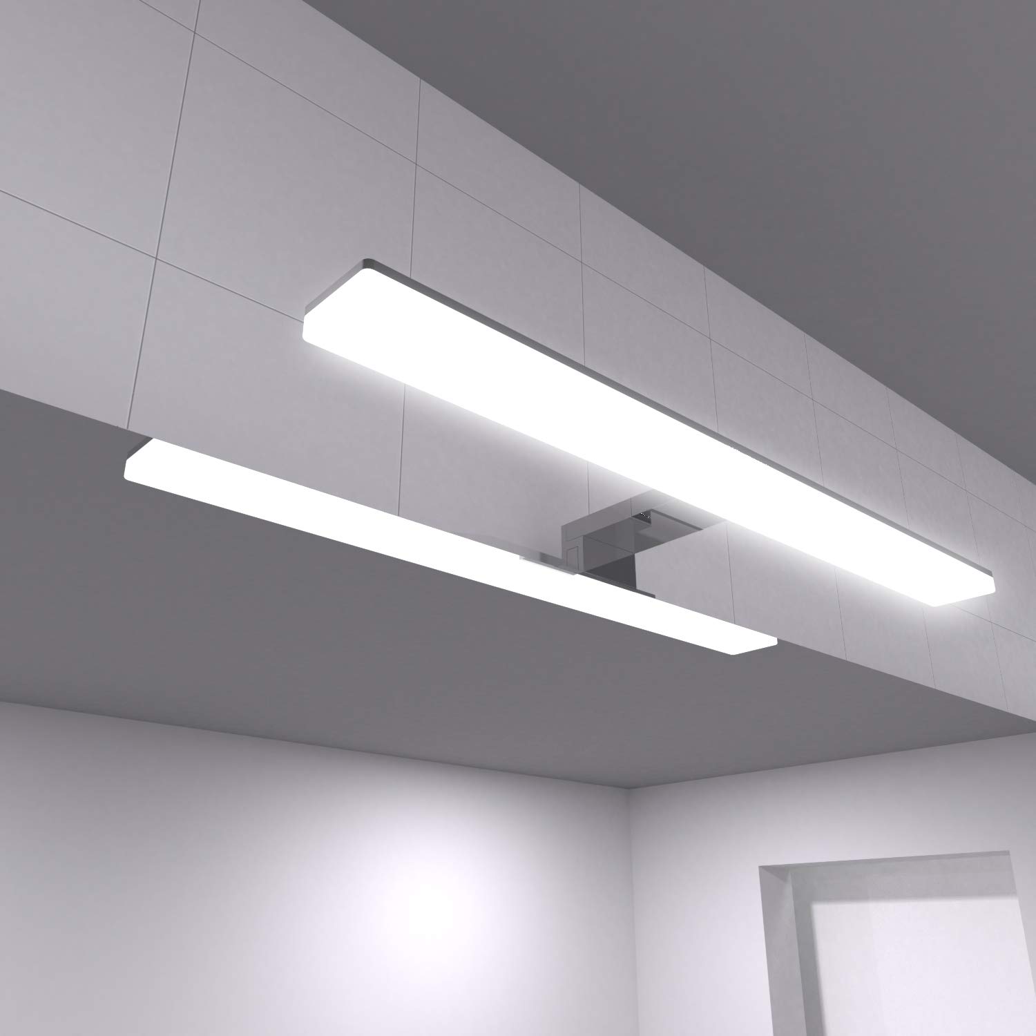 kalb | Lampada a LED a specchio lampada a specchio da bagno lampada a specchio Selma 450mm bianco caldo bianco neutro, lunghezza/colore della luce: bianco neutro