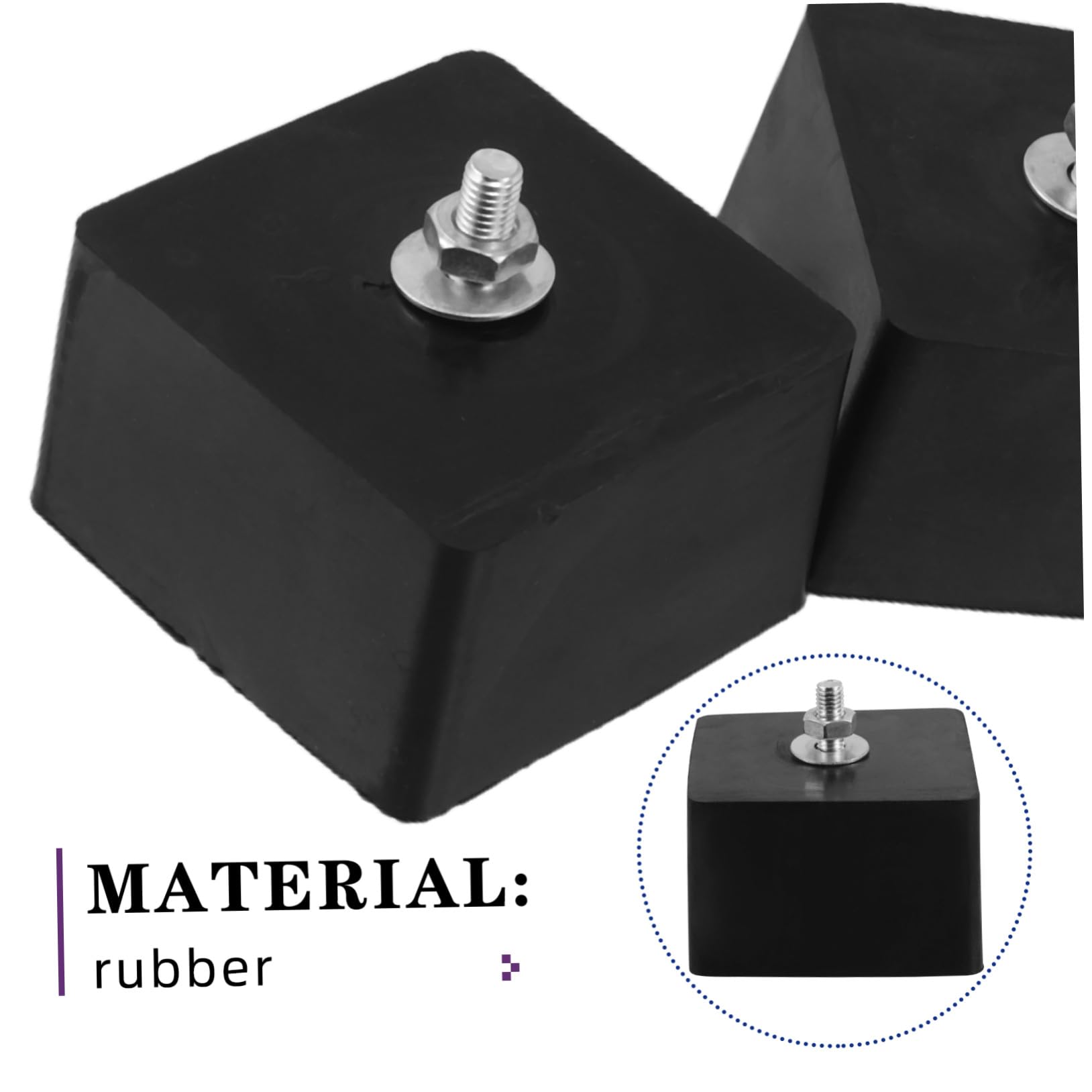 4 piezas Soportes Antivibración de Goma para Aire Acondicionado Almohadillas Amortiguadoras Resistentes y Fáciles de Instalar Compatibles con Unidades Exteriores y Sistemas