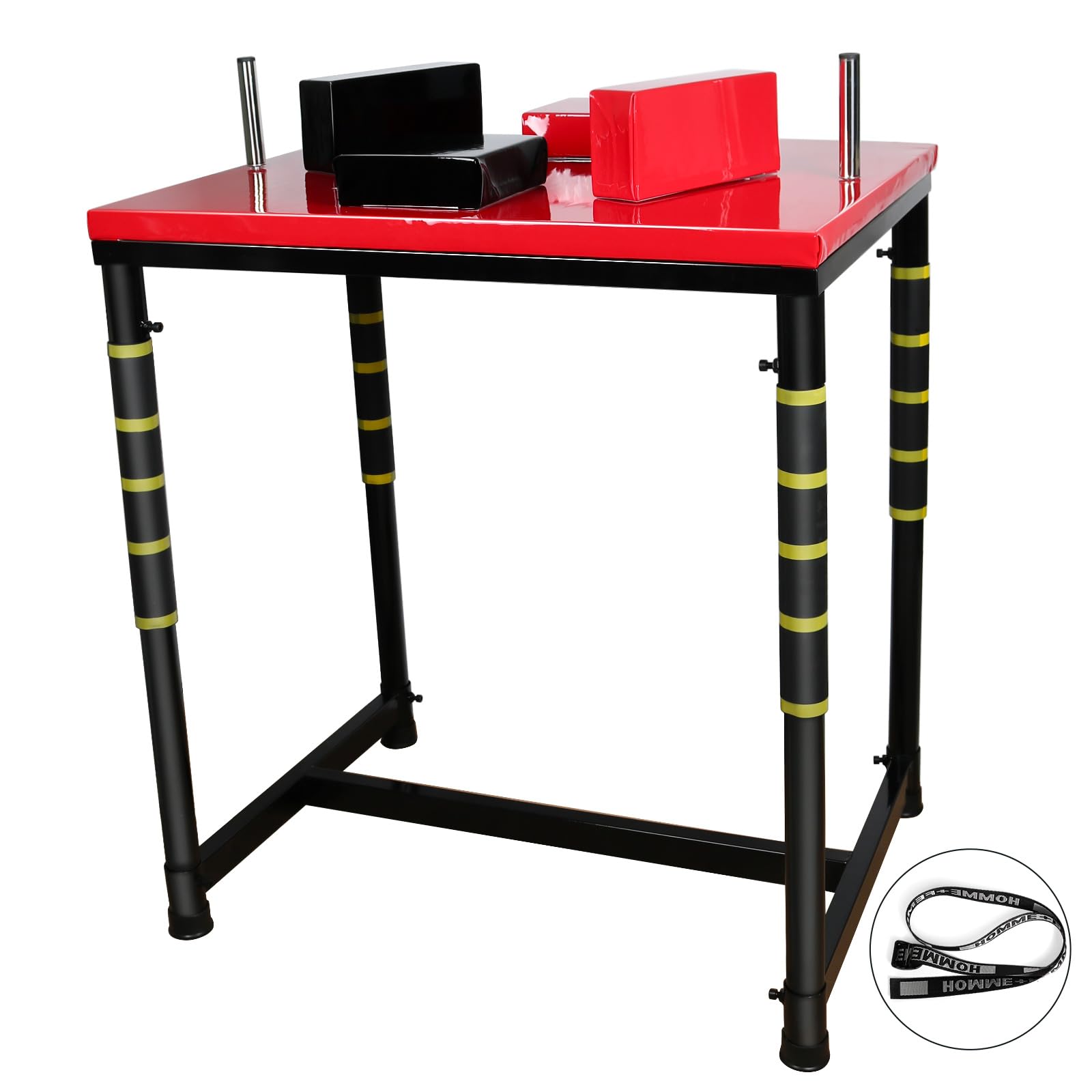INNOLIFE Arm Wrestling Table, Arm Wrestling Battle Table, Arm Wrestling Table with Detachable Wrist Force for Home Gym, Red