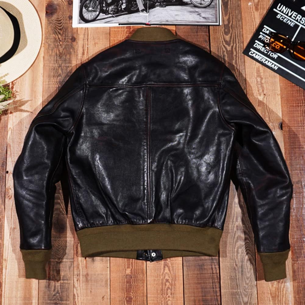 黒芯ホースハイド 復刻40's A-2フライトジャケット 革ジャン 牛革