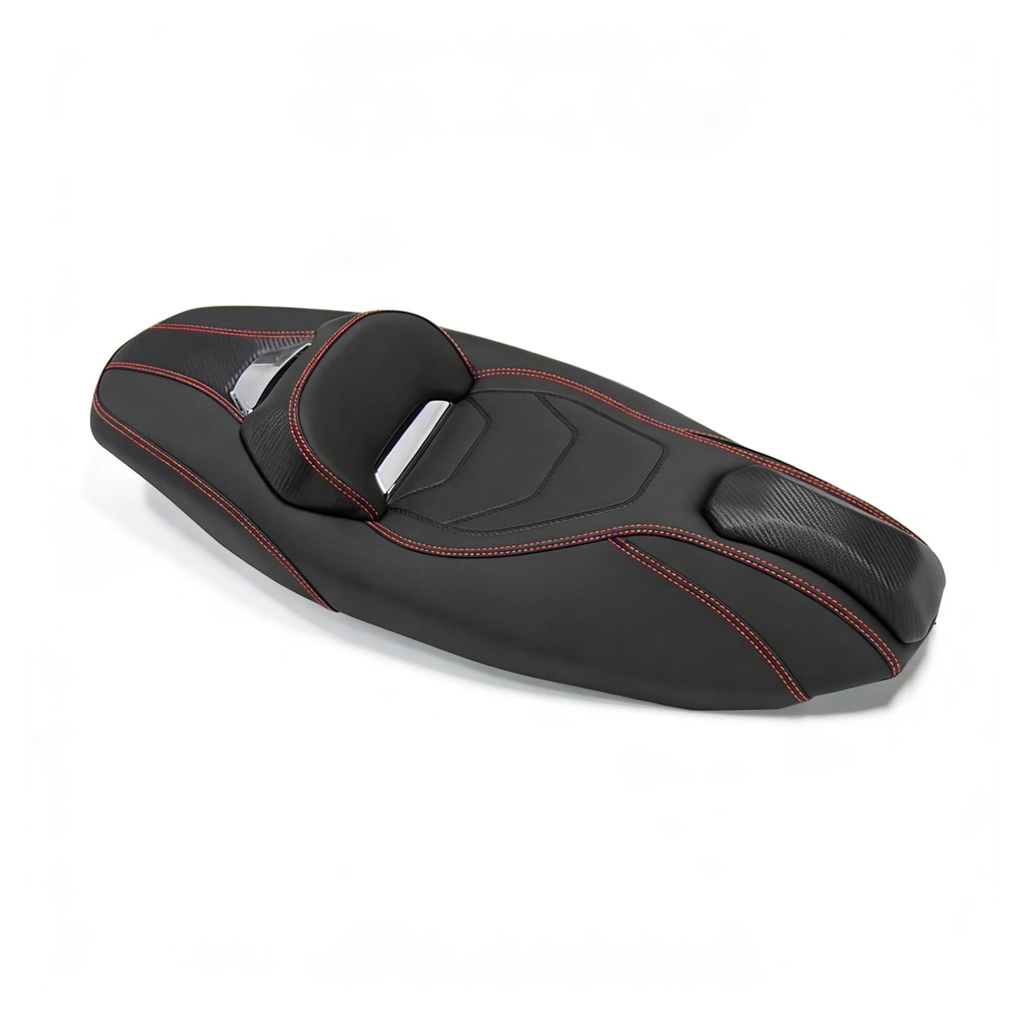 Asiento delantero NMAX155 V3 mitiga dolor lumbar con respaldo rojo 6