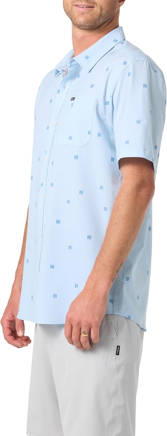 O'NEILL Men's UPF Slub Relaxed Short Sleeve Woven Shirt