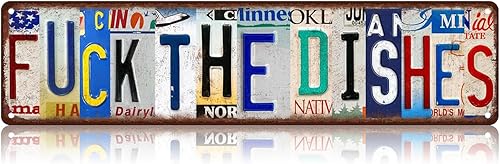 Kitchen Humor Theme Metal Tin Sign - Funny Vintage Wall Art for Home & Cafe Areas, 4x16 inch