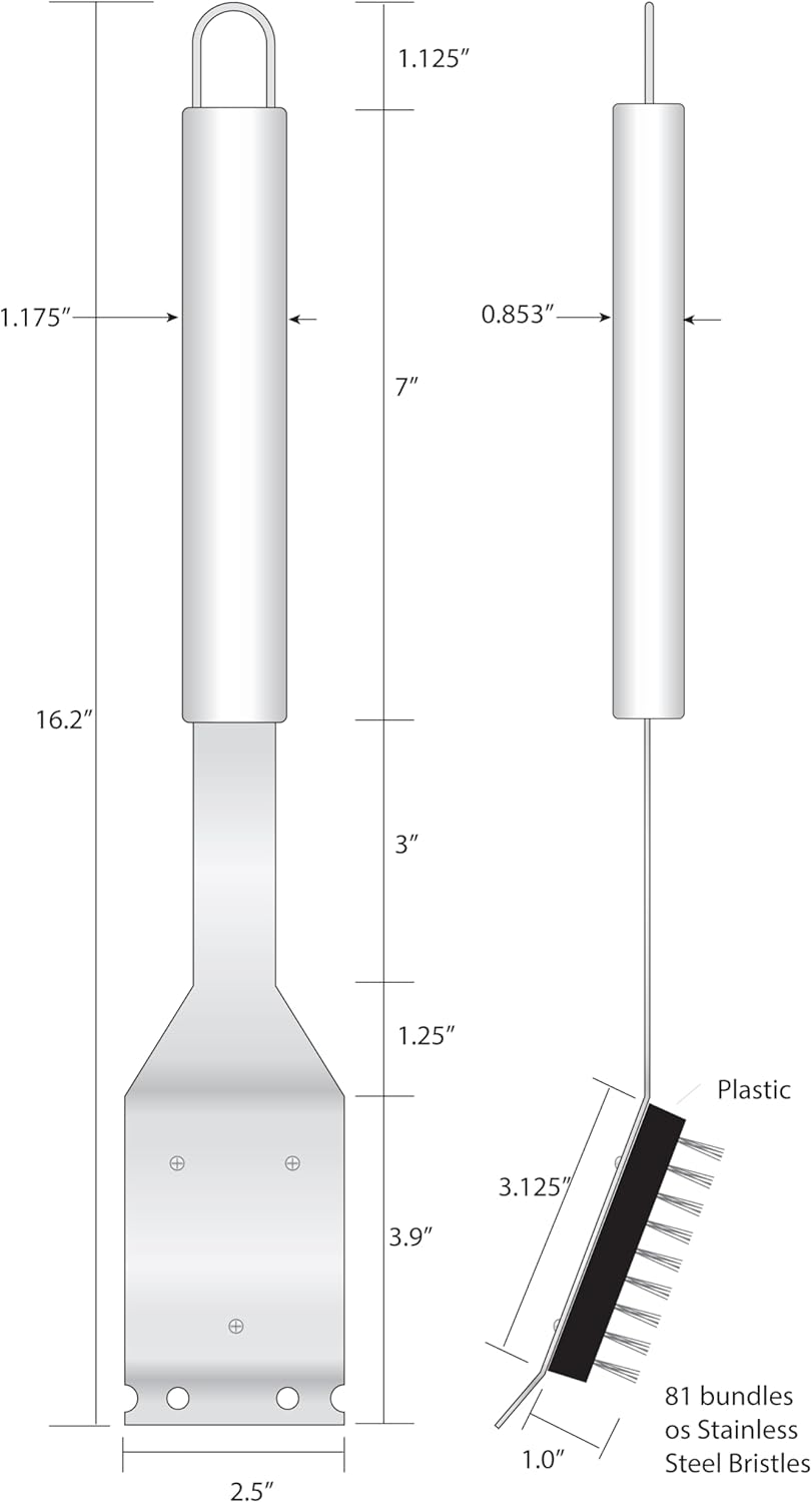 Siskiyou Sports NHL シカゴ・ブラックホークス グリルブラシ スクレーパー付き ブラック ワンサイズ